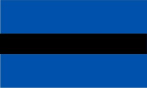 Fallen Officer Blue/Black Decal