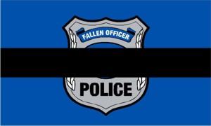 Fallen Officer With Badge Decal