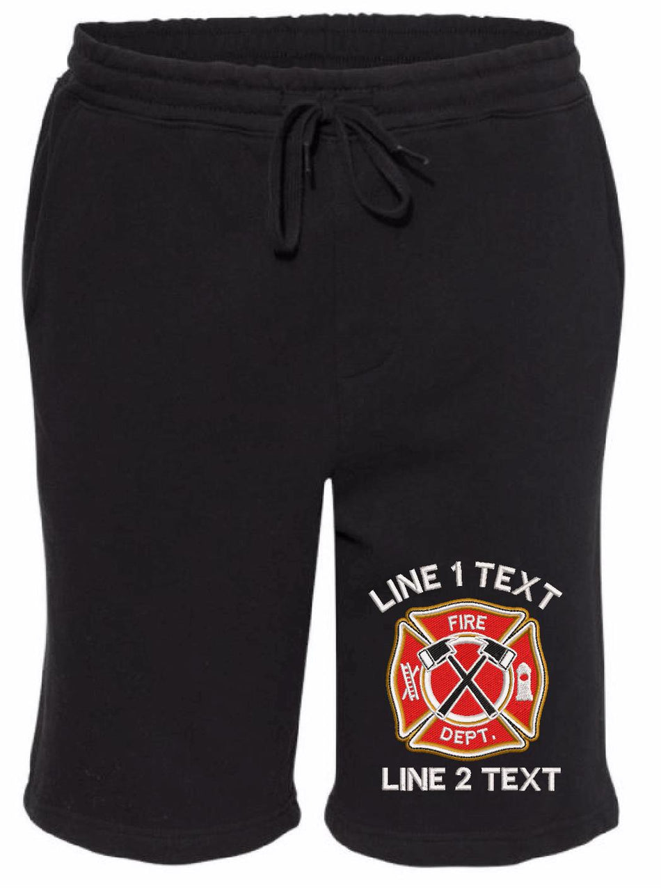 FD Axes Maltese Cross Embroidered Shorts - Powercall Sirens LLC