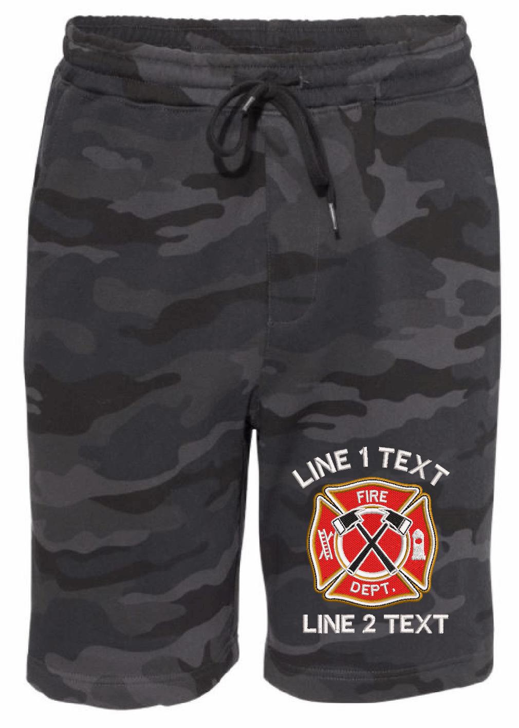 FD Axes Maltese Cross Embroidered Shorts - Powercall Sirens LLC