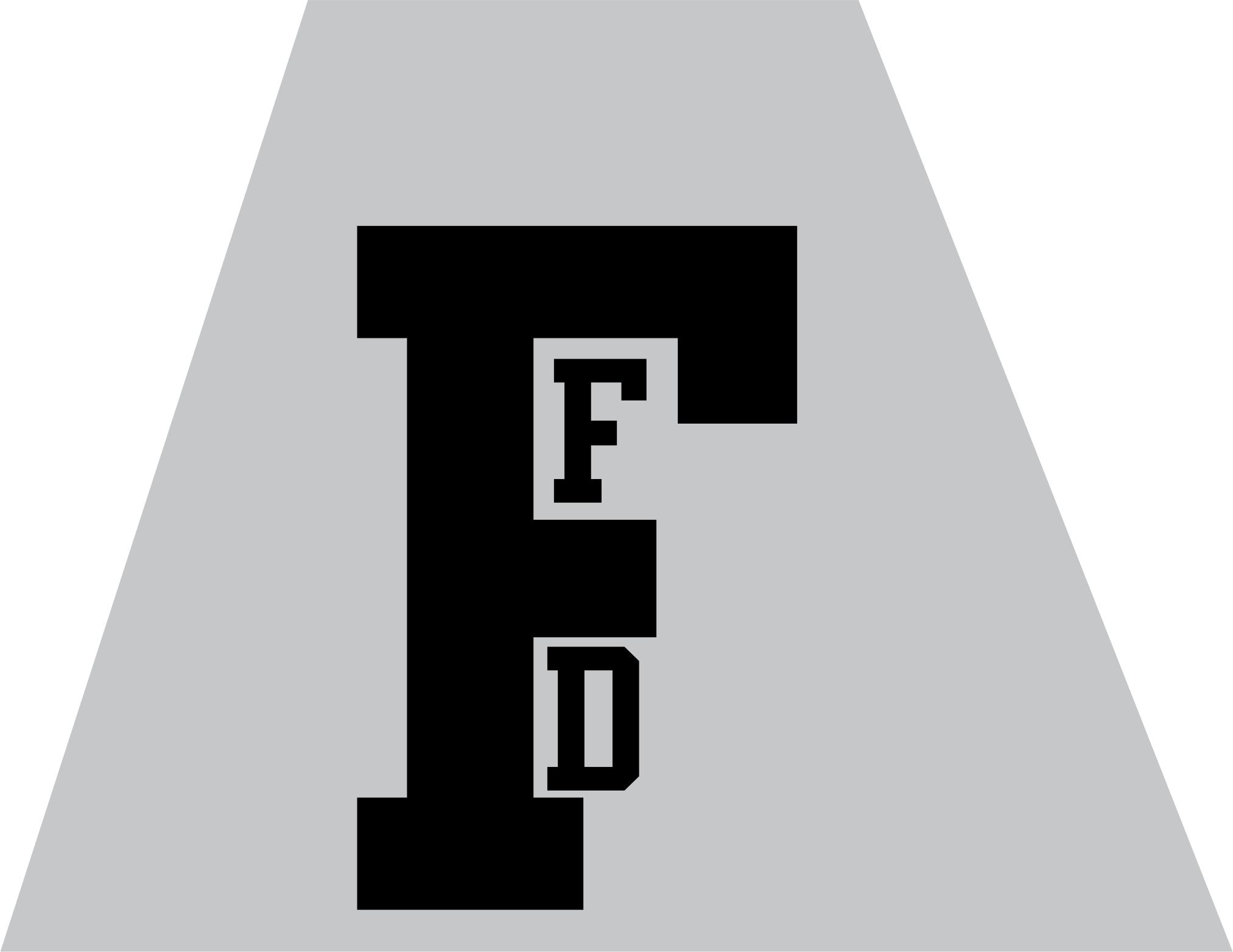 FFD Custom Reflective Helmet Trapezoid - Powercall Sirens LLC