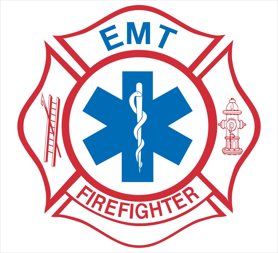 EMT/Firefighter Maltese Cross Decal - Powercall Sirens LLC
