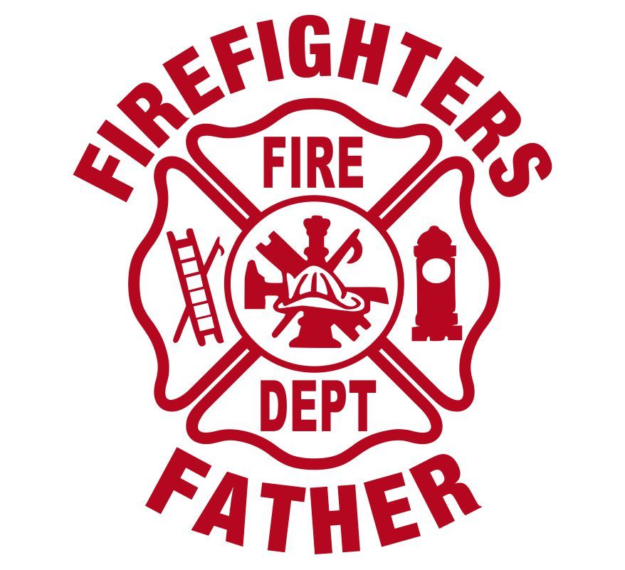 Firefighters Father Maltese Cross Decal - Powercall Sirens LLC