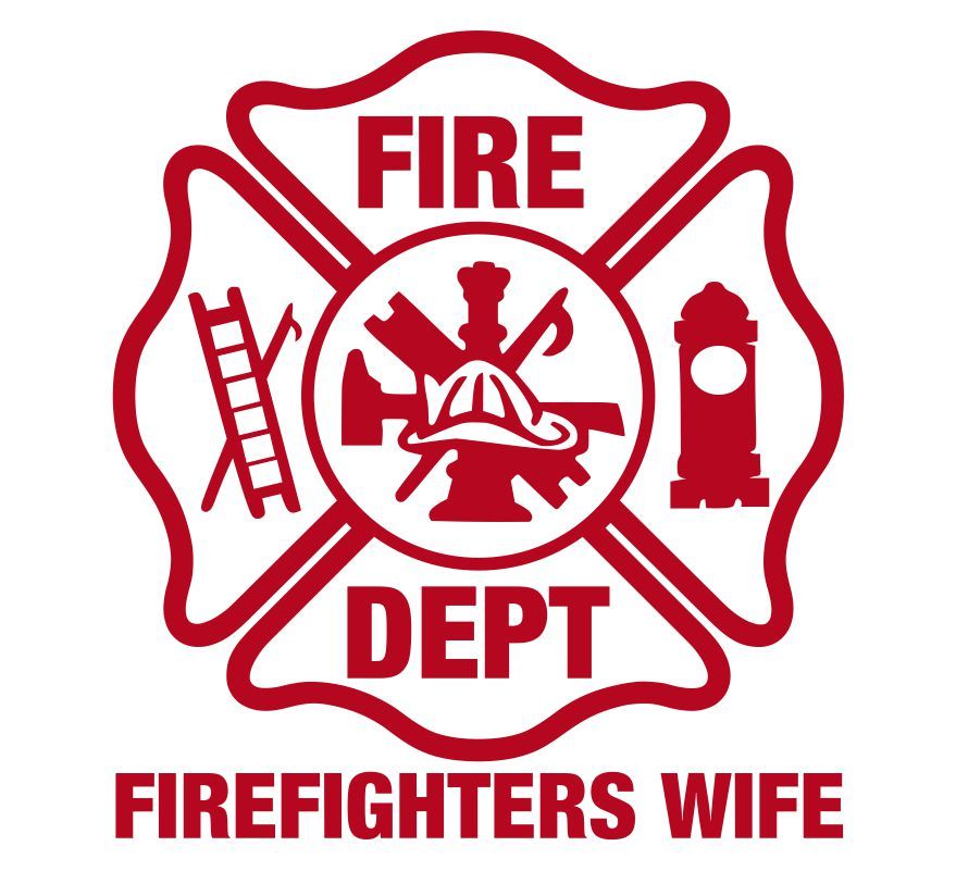 Firefighters Wife Maltese Cross Decal - Powercall Sirens LLC