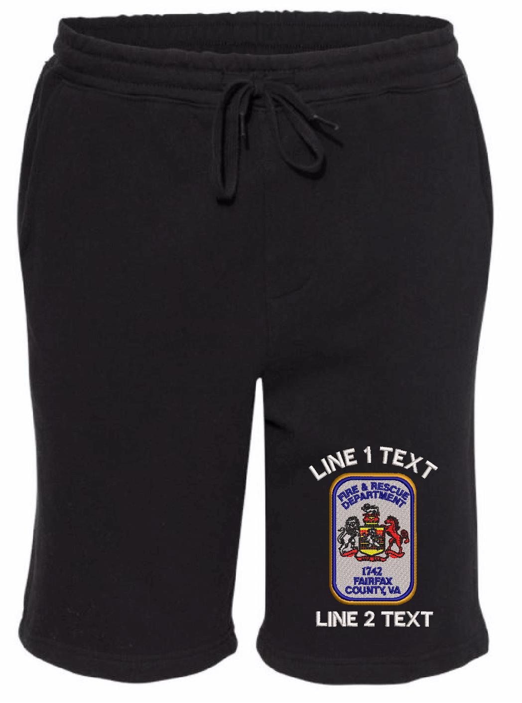 Fairfax County Fire Rescue Custom Embroidered Shorts - Powercall Sirens LLC