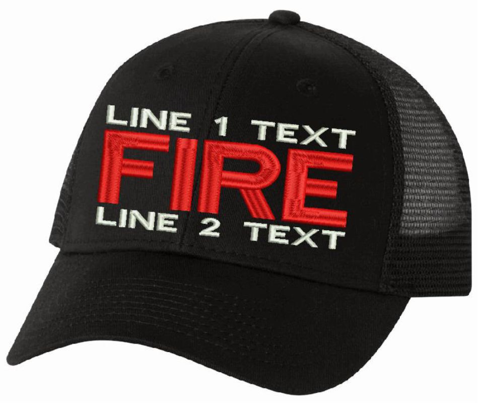 Adjustable Fire Style Custom Embroidered Hat Design