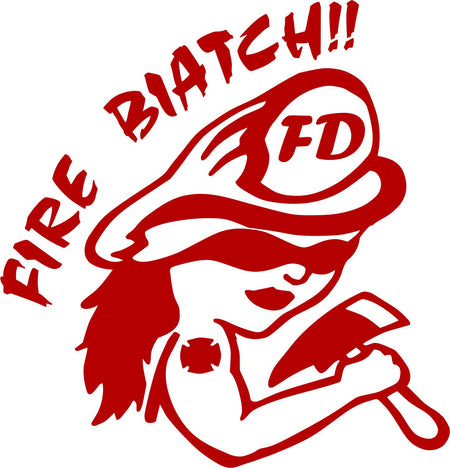 Fire Biatch Firefighter Decal - Powercall Sirens LLC