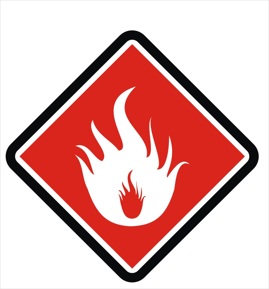 Fire Warning Decal