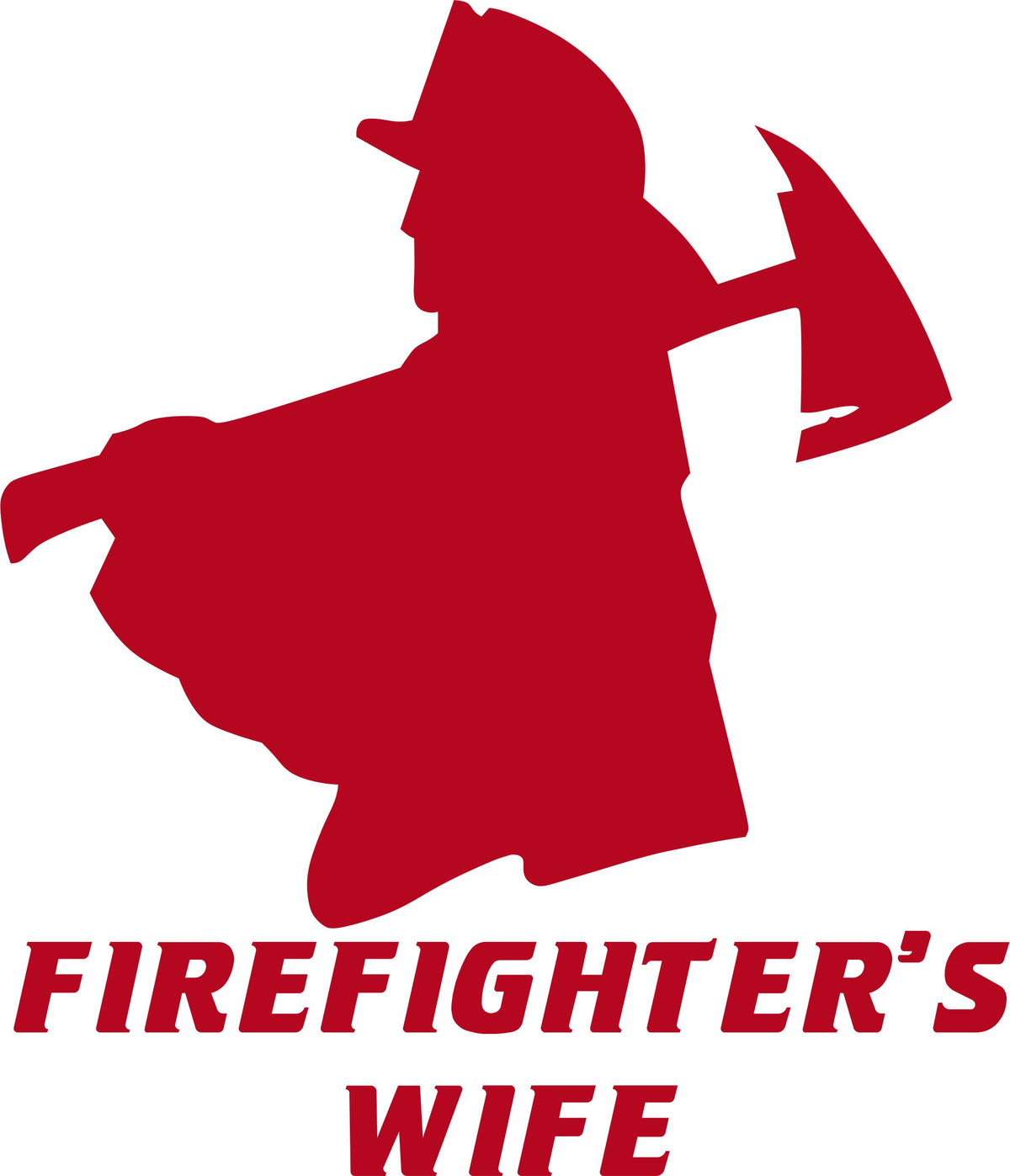Firefighters Wife Silhouette Decal - Powercall Sirens LLC