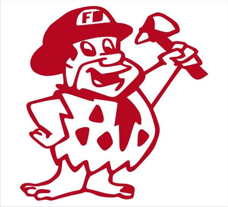 Fred Flintstone Firefighter Decal - Powercall Sirens LLC
