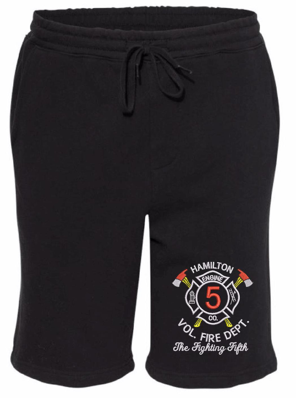 Hamilton Vol. Fire Dept. Embroidered Fleece Shorts - Powercall Sirens LLC