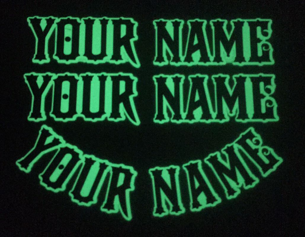 Glow Max Illuminating LHF Firehouse Helmet Name Decal - Powercall Sirens LLC