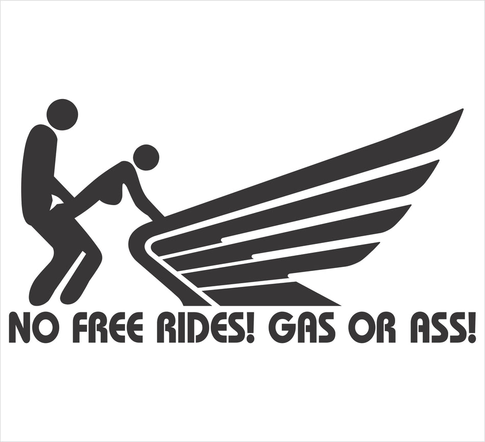 Honda Cycle No Free Rides Decal - Powercall Sirens LLC