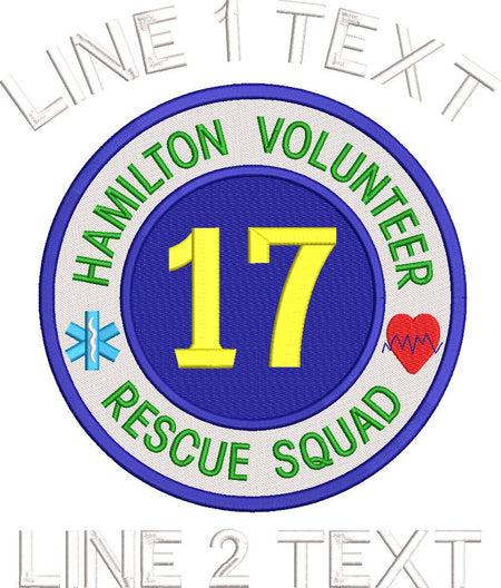Hamilton Vol. Rescue Custom Embroidered Shorts - Powercall Sirens LLC