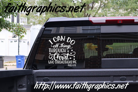 I can do all things through Christ Decal - Powercall Sirens LLC
