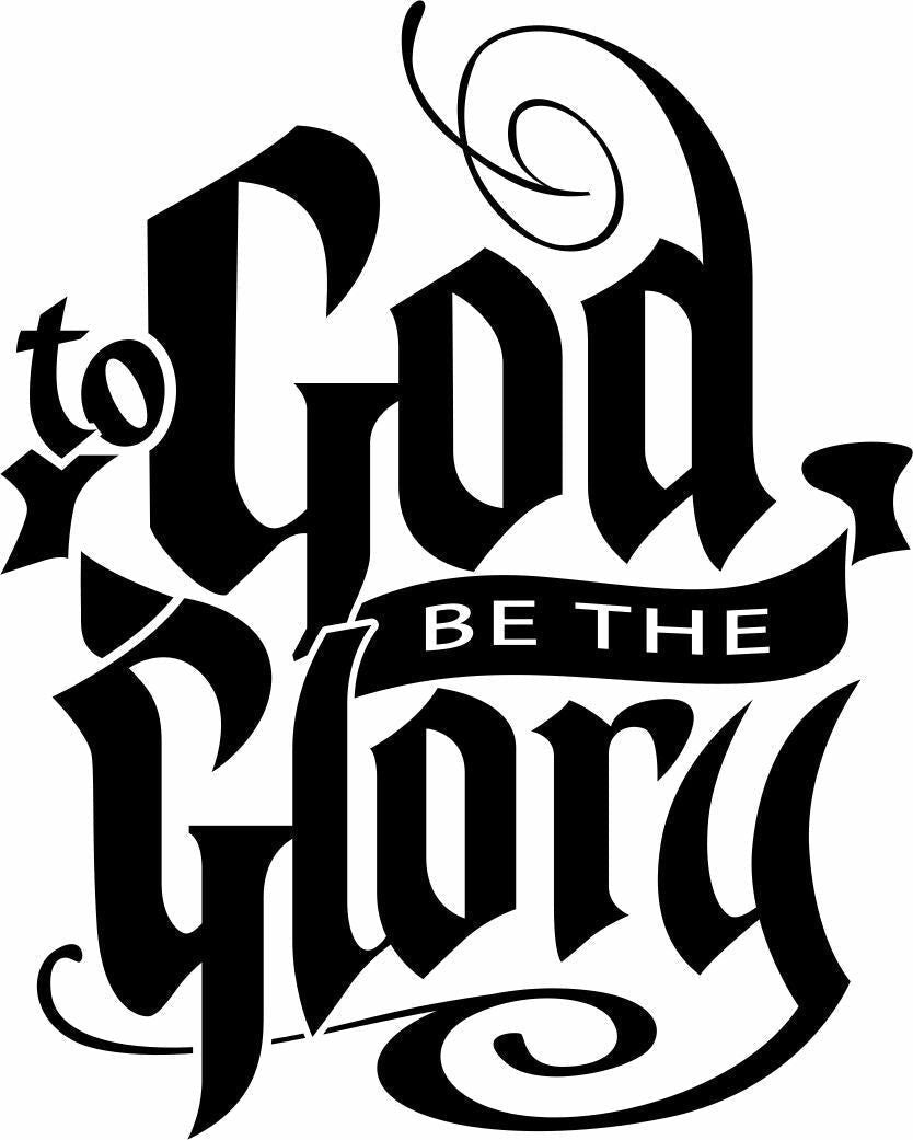 God Be the Glory Religious Christian Decal