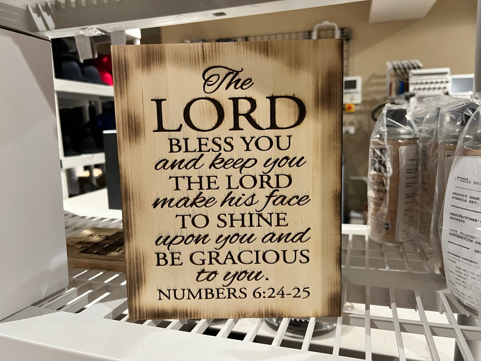 The Lord Bless You Engraved Wood Sign - Powercall Sirens LLC