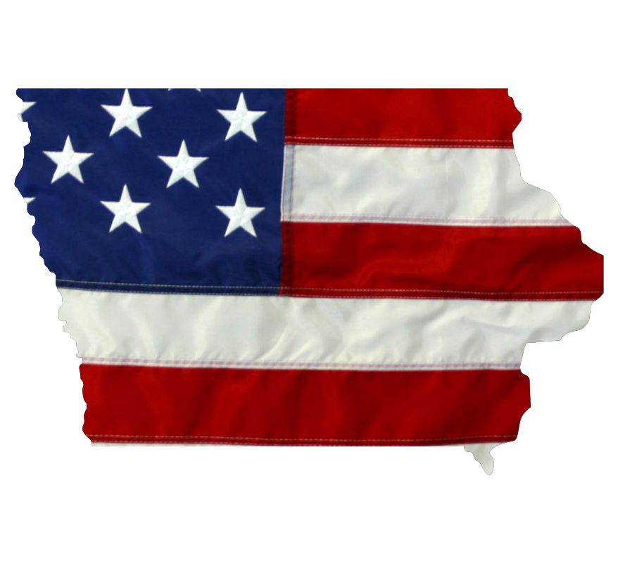 Iowa USA  Flag Decal