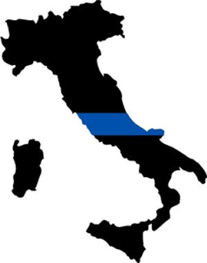 Italy Blue Line Window Decal