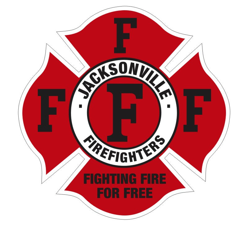 Jacksonville Firefighters Standard Decal