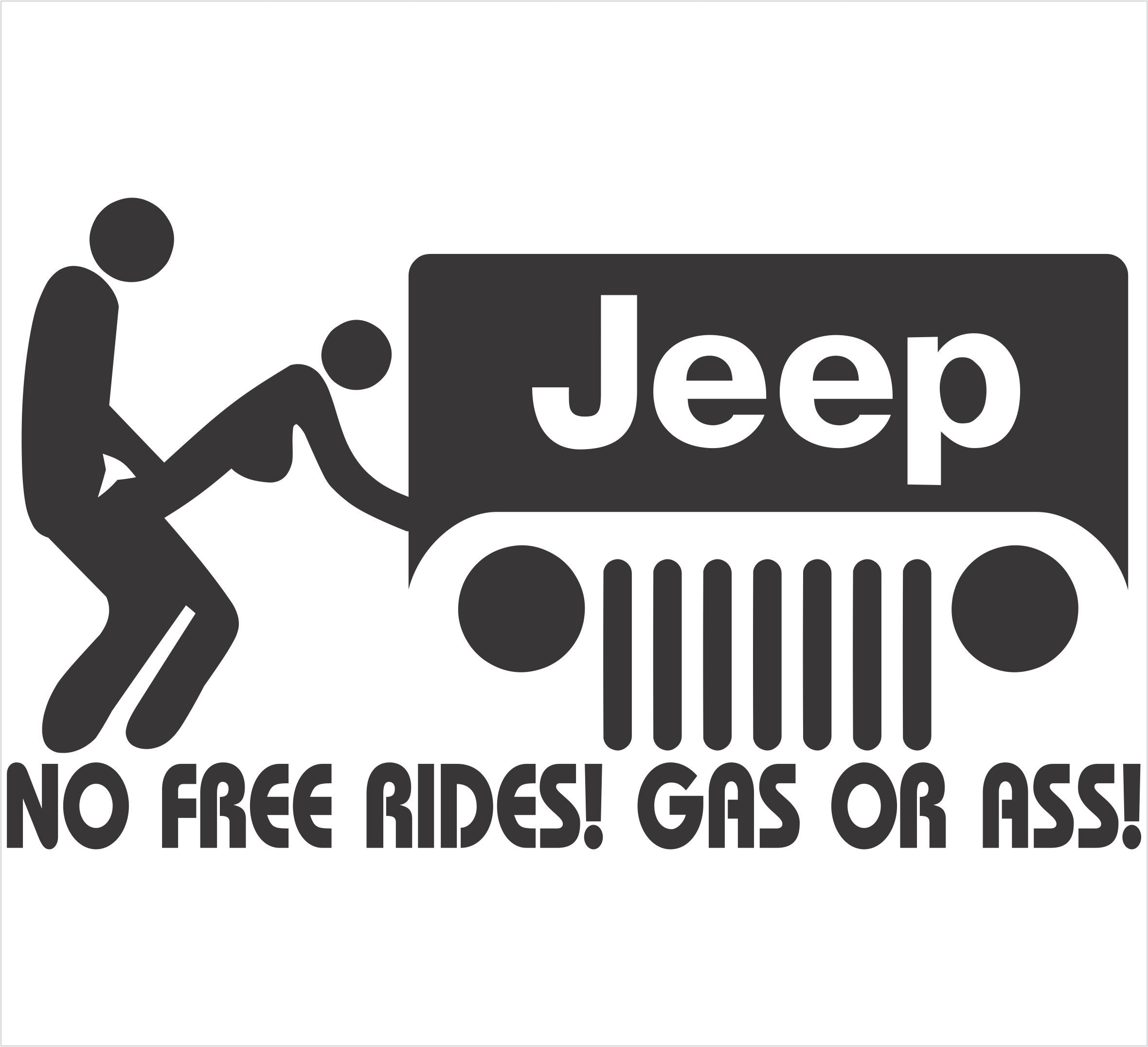 Jeep No Free Rides Decal - Powercall Sirens LLC