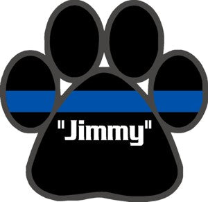 Jimmy Thin Blue Line Paw Decal