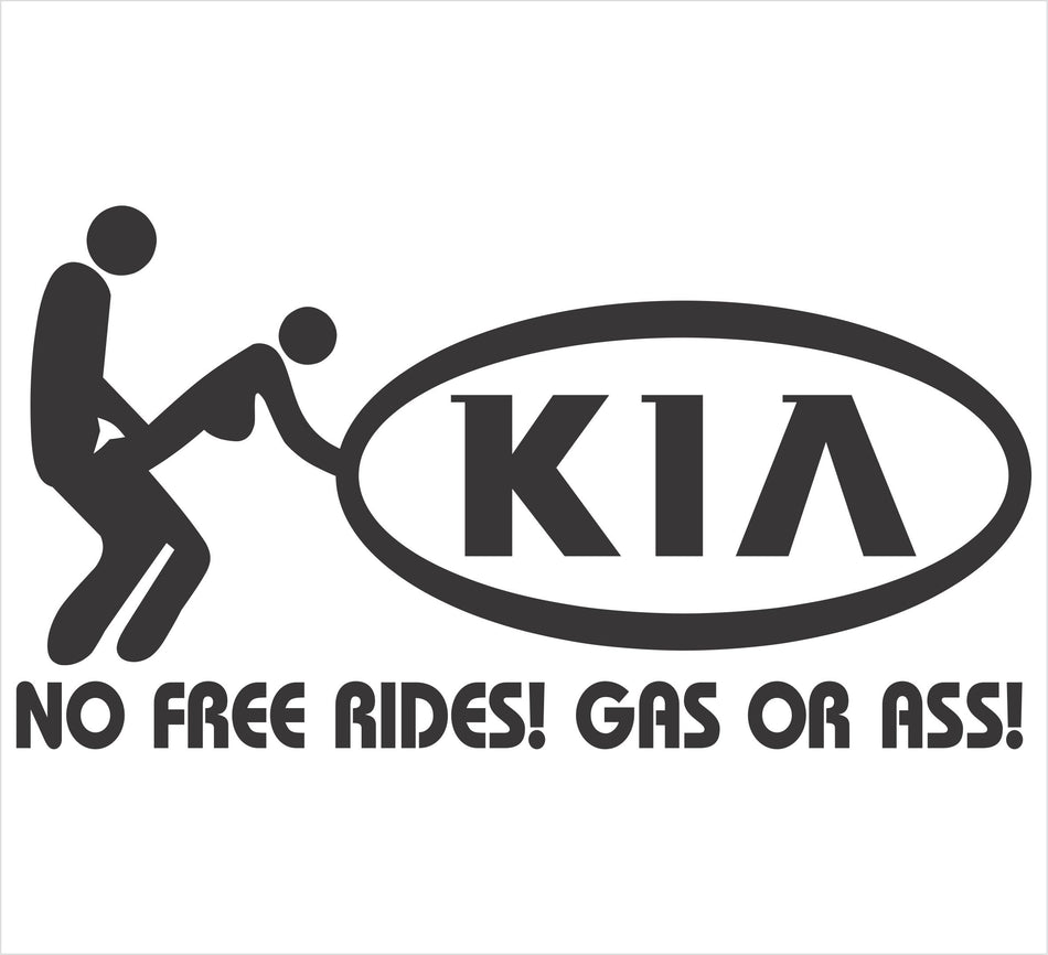 Kia No Free Rides Decal - Powercall Sirens LLC