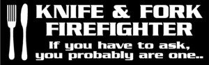 Knife & Fork Firefighter Expression Decal