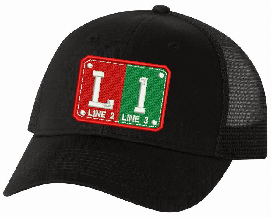 Adjustable Engine/Truck Custom Embroidered Hat Design
