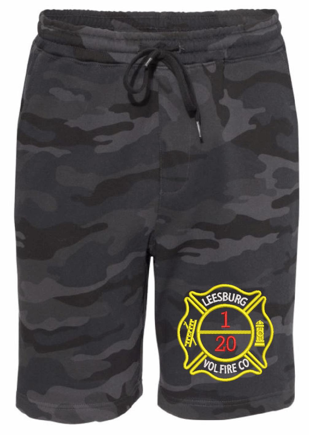 Leesburg Vol. Fire Maltese Embroidered Fleece Shorts - Powercall Sirens LLC
