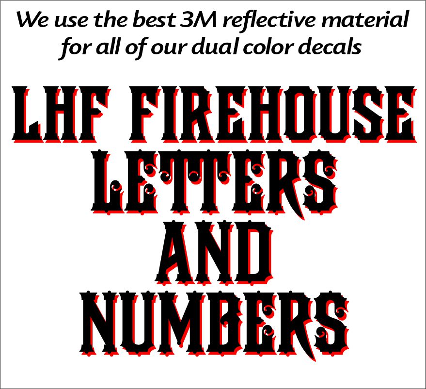 LHF Firehouse Dual Color Letters and Numbers - Powercall Sirens LLC
