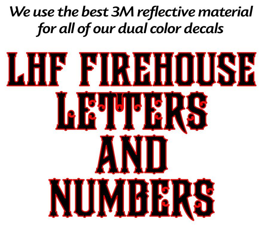 LHF Firehouse Dual Color Letters and Numbers - Powercall Sirens LLC