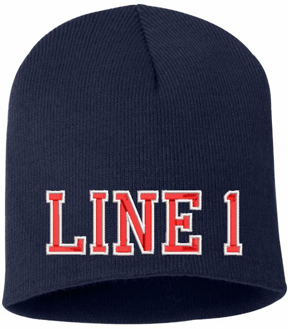 Dual Color Initial Embroidered Winter Hat - Powercall Sirens LLC