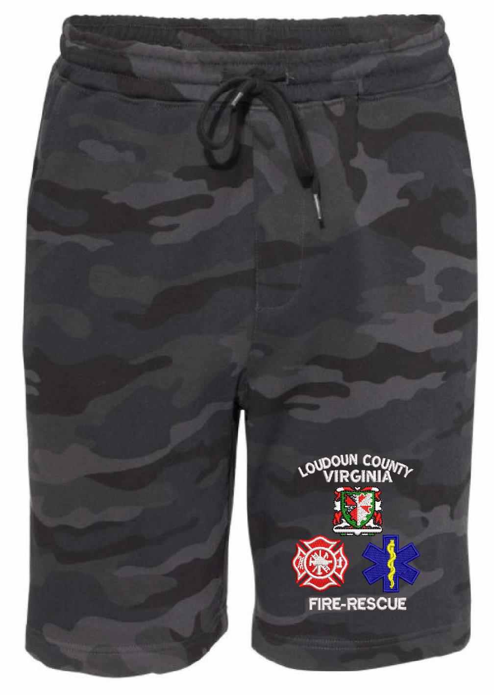 Loudoun County Fire Rescue Embroidered Fleece Shorts - Powercall Sirens LLC