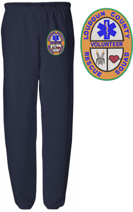 Loudoun Rescue Embroidered Sweatpants - Powercall Sirens LLC