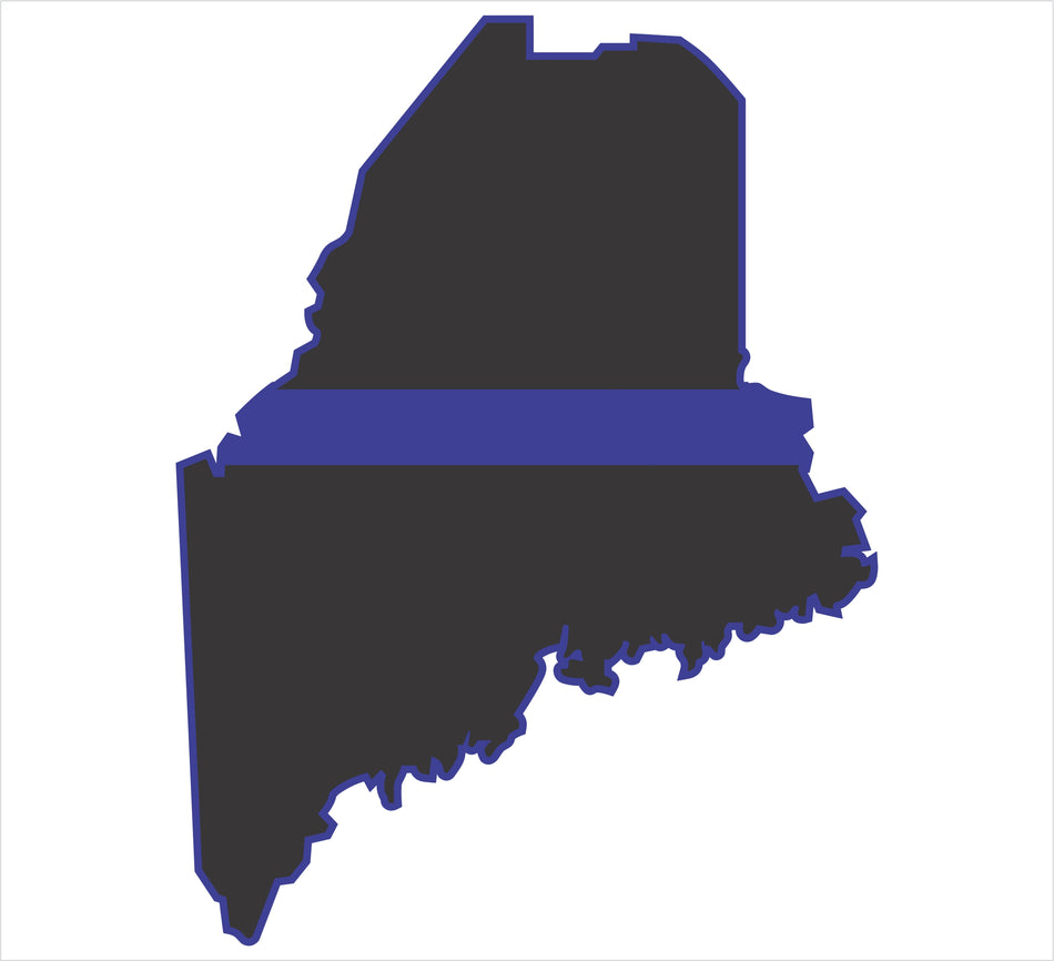 Maine Thin Blue Line Decal