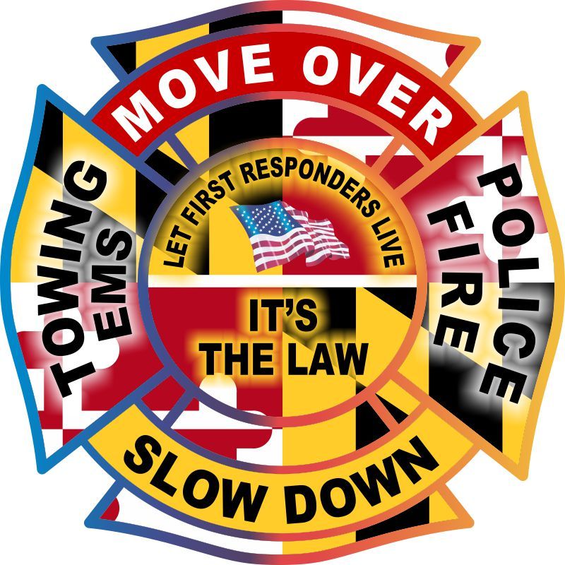 Maryland Move Over Slow Down Decal - Powercall Sirens LLC