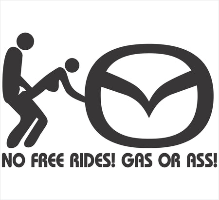 Mazda No Free Rides Decal - Powercall Sirens LLC