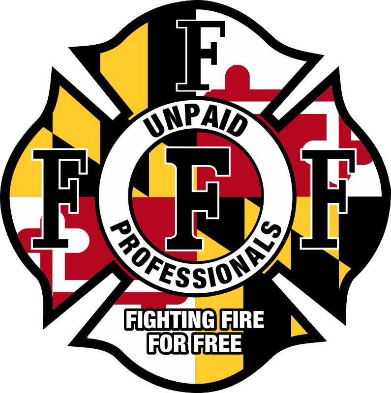 Maryland Fighting Fire for Free Decal - Powercall Sirens LLC