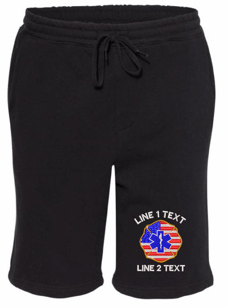 USA Maltese EMS Custom Embroidered Fleece Shorts - Powercall Sirens LLC