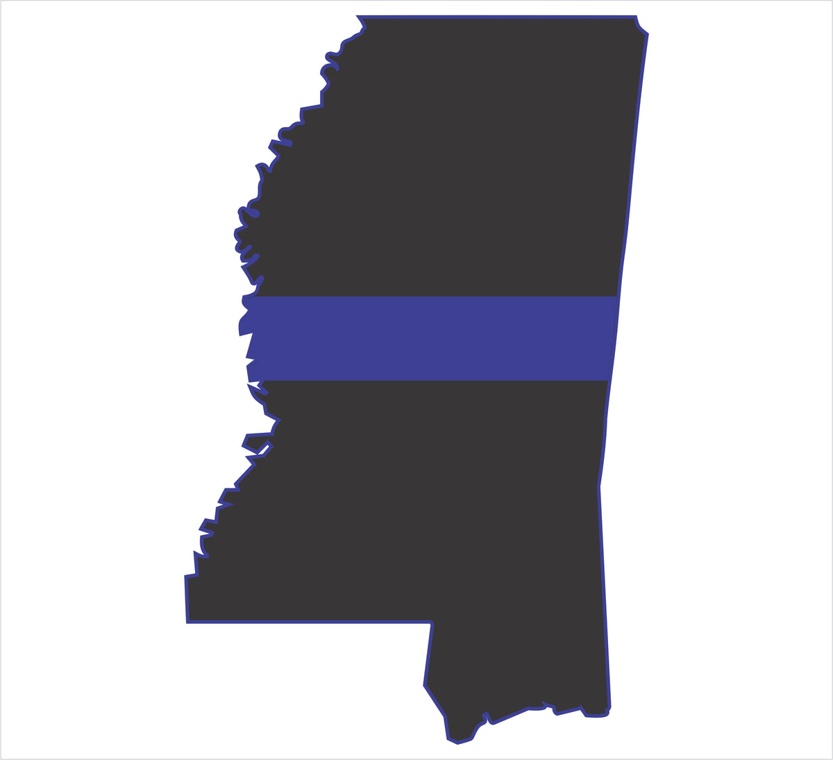 Mississippi Thin Blue Line Decal