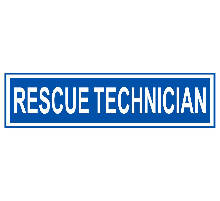 Rescue Technician Custom Reflective Label 1.5 x 6