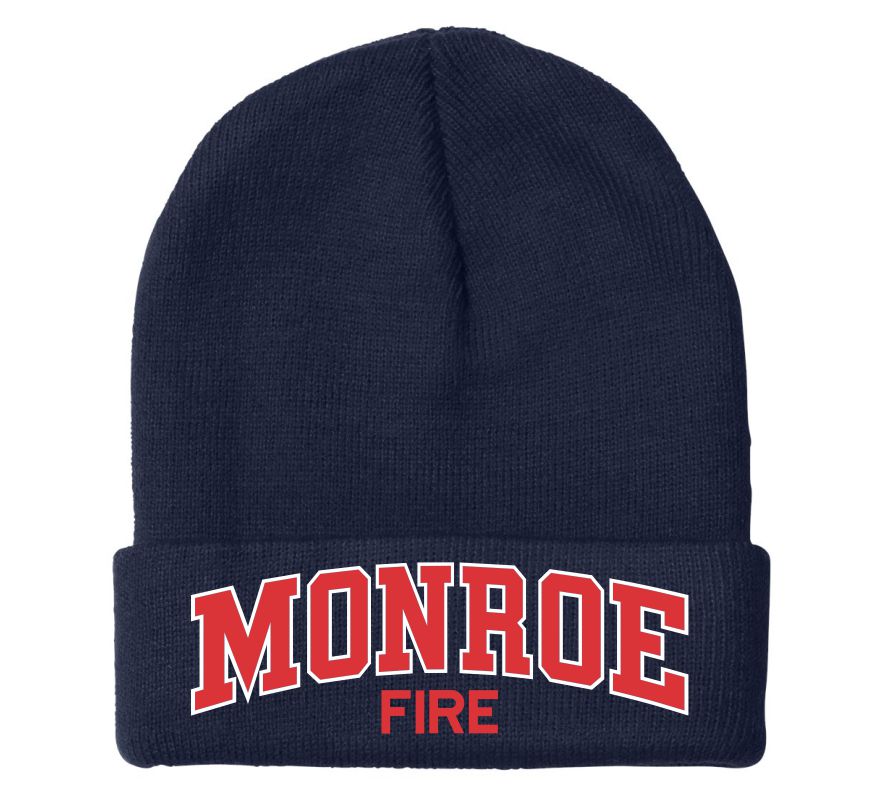Monroe Fire Embroidered Winter Hat Design