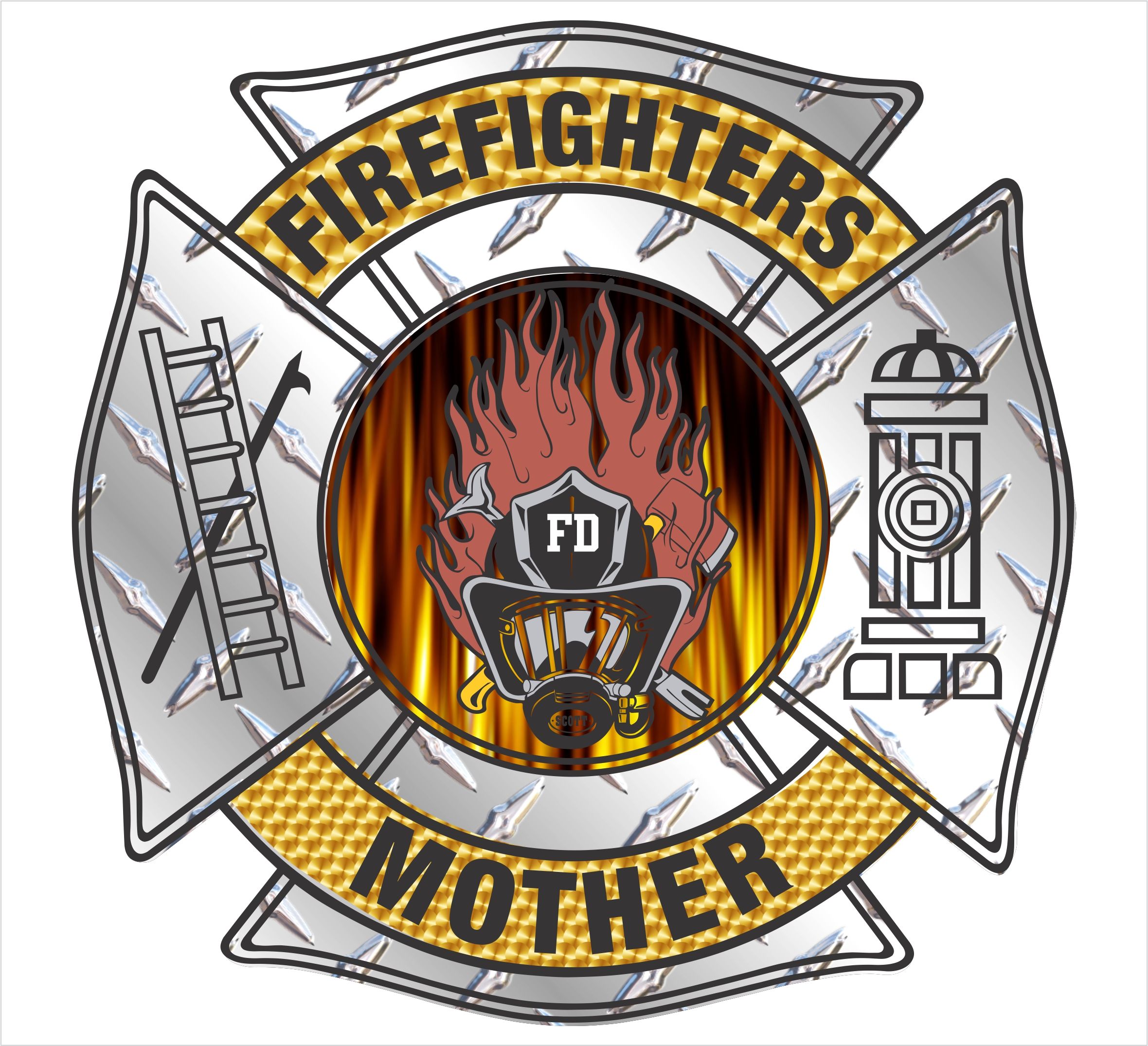 Firefighters Mother FF DP Style Maltese - Powercall Sirens LLC
