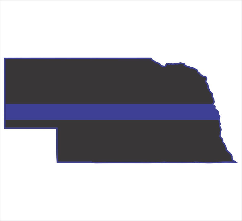 Nebraska Thin Blue Line Decal