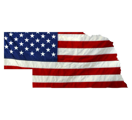 Nebraska USA  Flag Decal