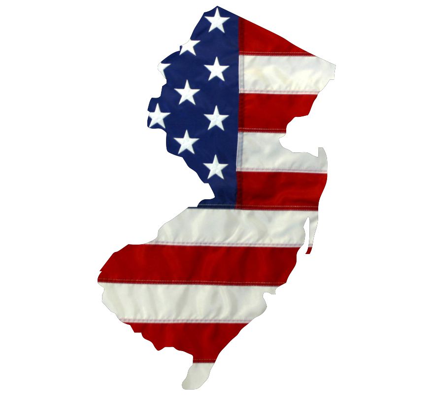 New Jersey USA  Flag Decal