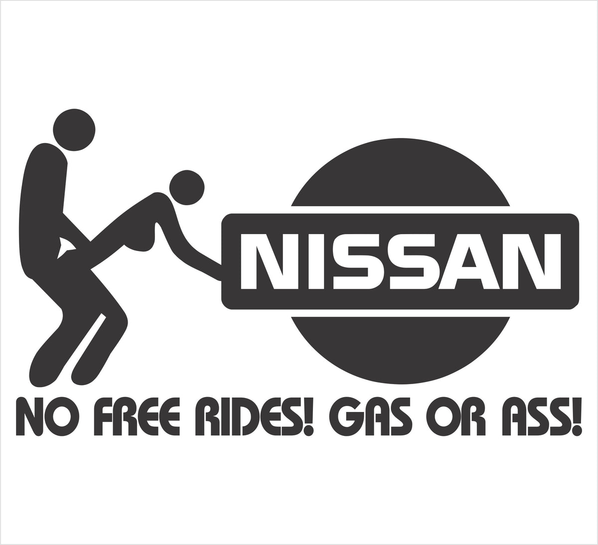 Nissan No Free Rides Decal - Powercall Sirens LLC