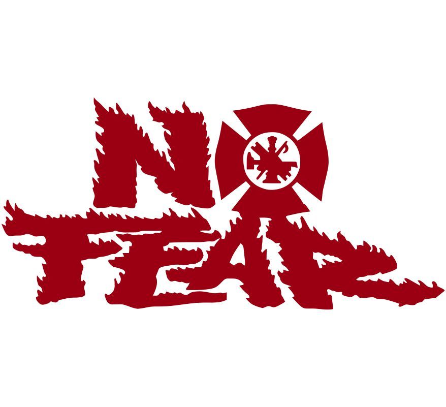 No Fear Maltese Firefighter Decal - Powercall Sirens LLC