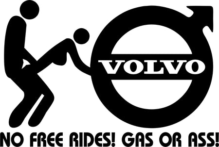 No Free Rides Volvo Decal - Powercall Sirens LLC